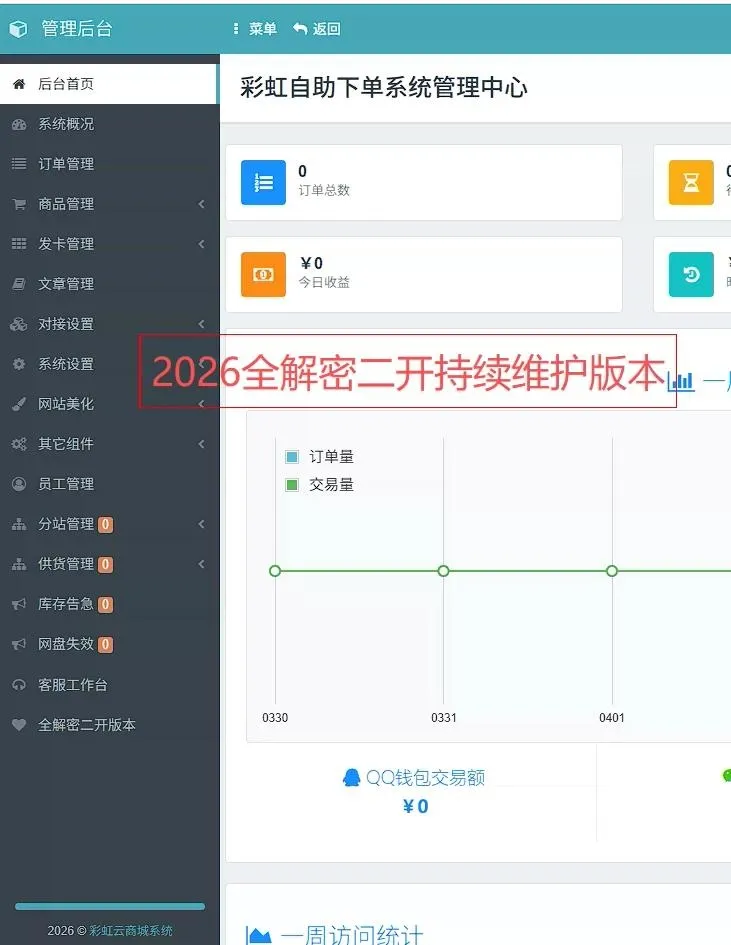 彩虹云商城发卡网-6v6二开云商城0.95 - 第1张