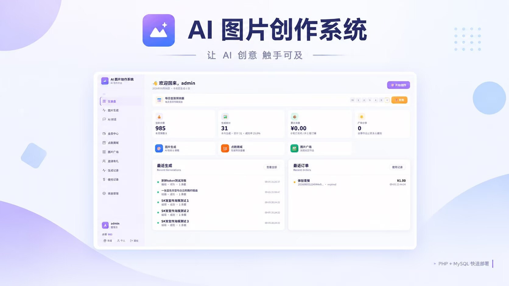 系统前端绘图界面与生成效果展示