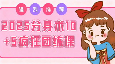 2025分身术10+5疯狂团练课 时间管理+多任务处理