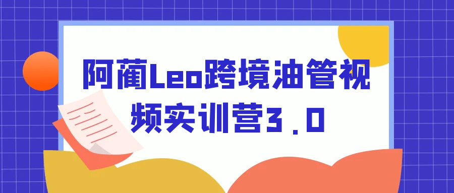 阿蔺Leo跨境油管视频实训营3.0