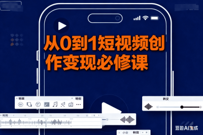 从0到1短视频创作变现必修课 避坑+涨粉+变现