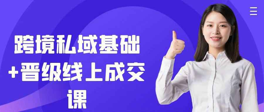跨境私域基础+晋级线上成交课 案例拆解教学