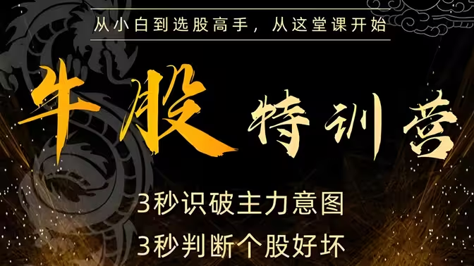 无为李栋老师《牛股特训营》从小白到选股高手